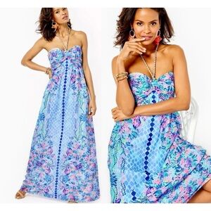 NWT Lilly Pulitzer Viv Maxi Dress 00 Resortwear | Beach Wedding